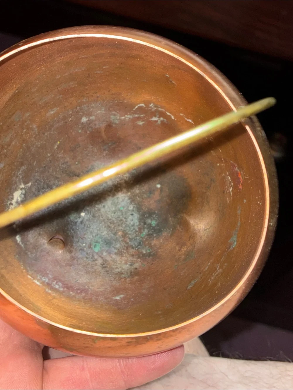 Metallic Copper Decorative Planter with Handle - Unknown Brand
